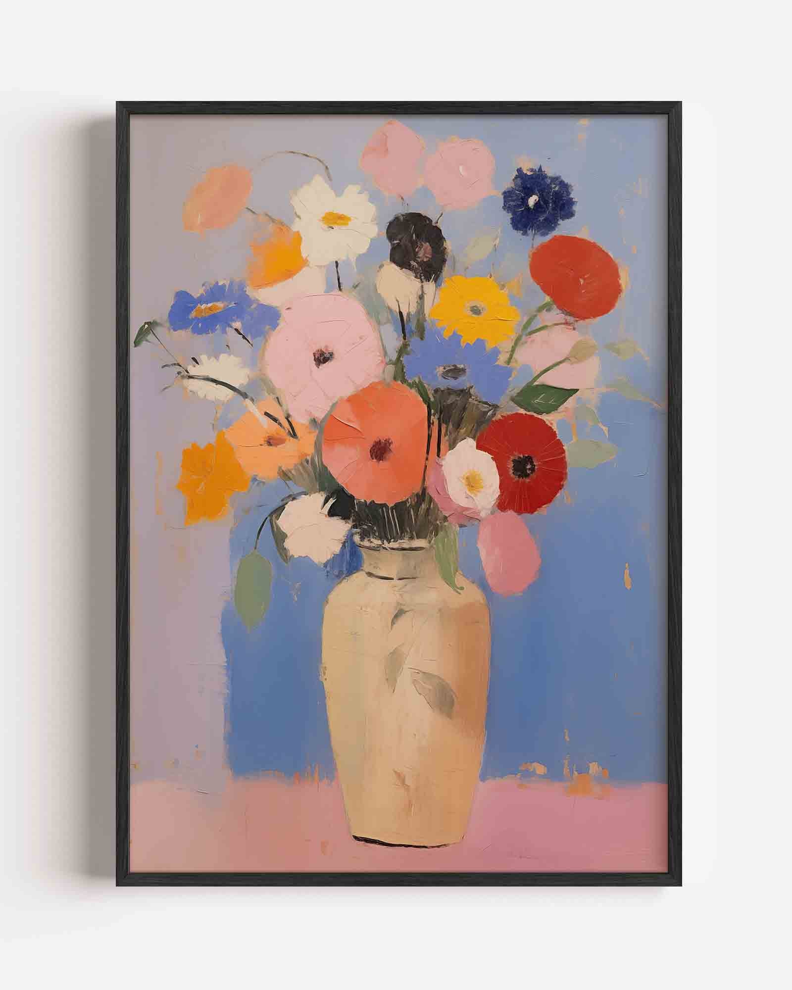 Bloemen in vaas Poster