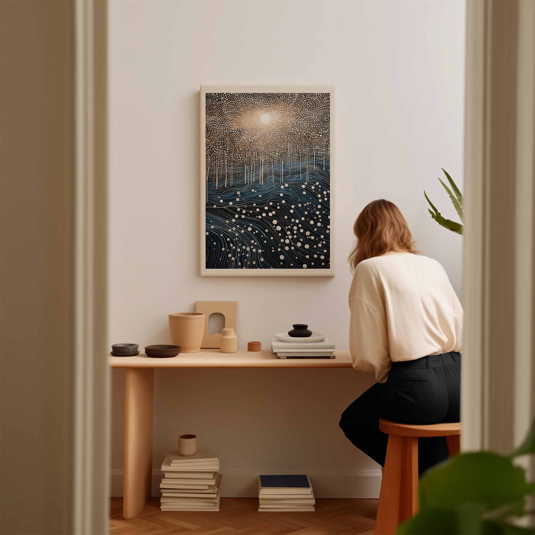 Betoverend Boslandschap in Droomstijl Kunstwerk-canvas-dibond-plexiglas-wanddecoratie-WallArtistic