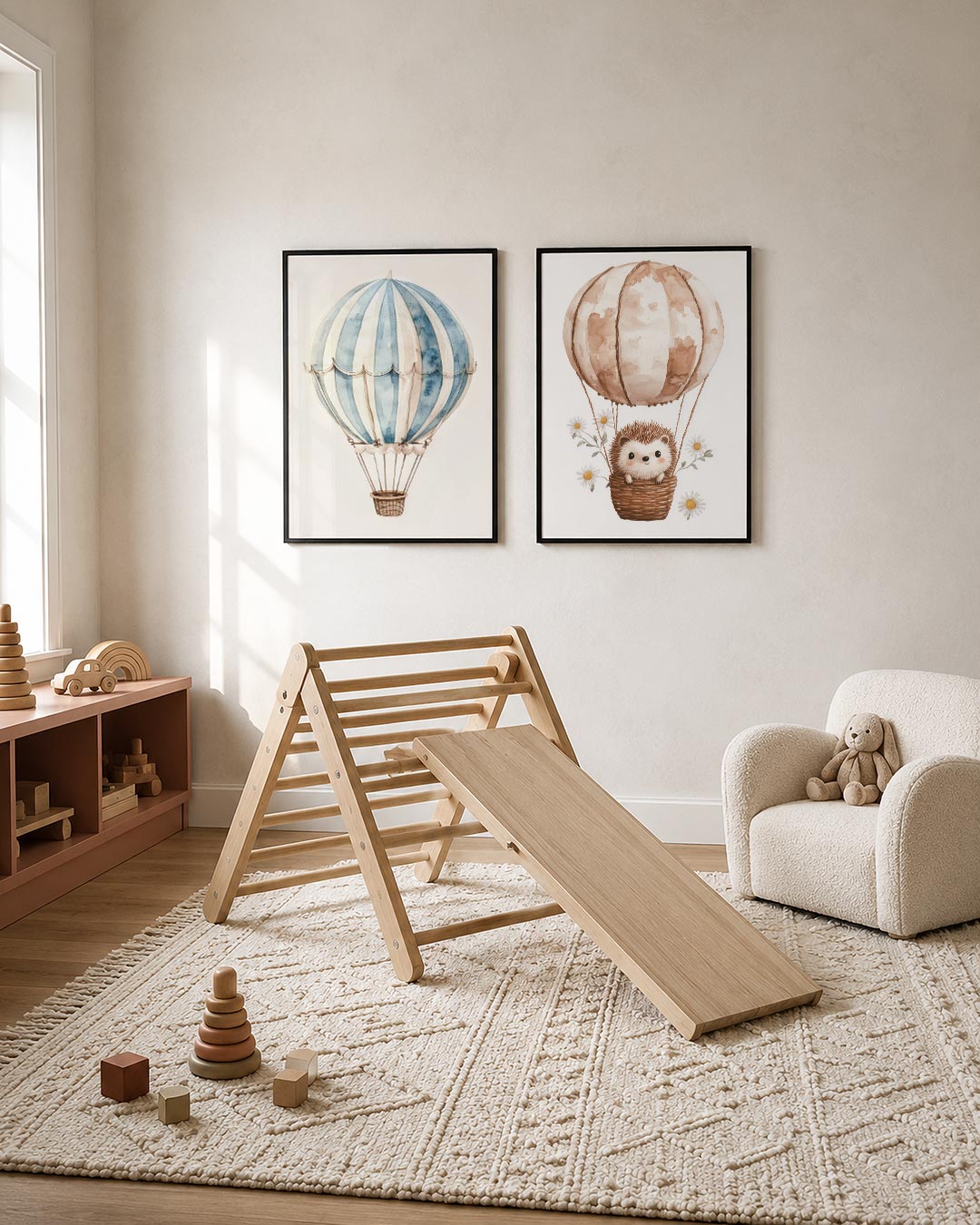 Luchtige strepen Posterset