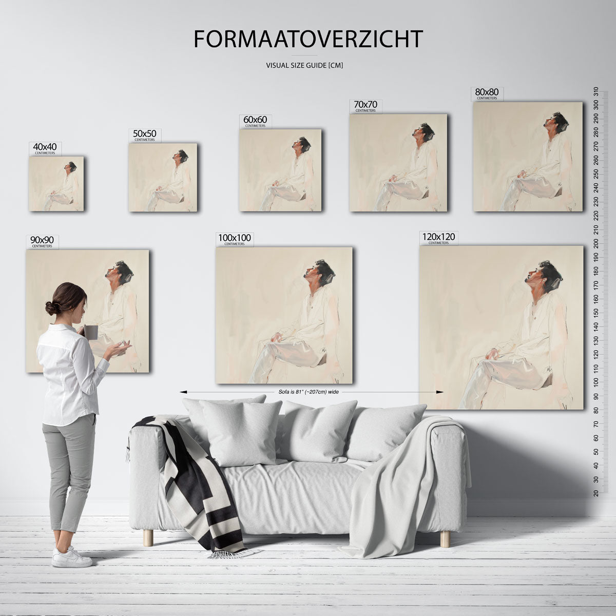 Zittende figuur Poster