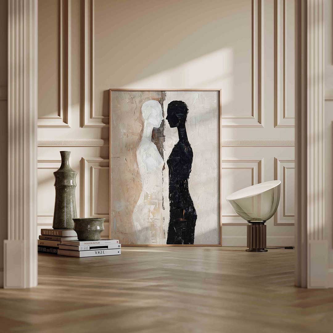 Twee silhouetten Poster