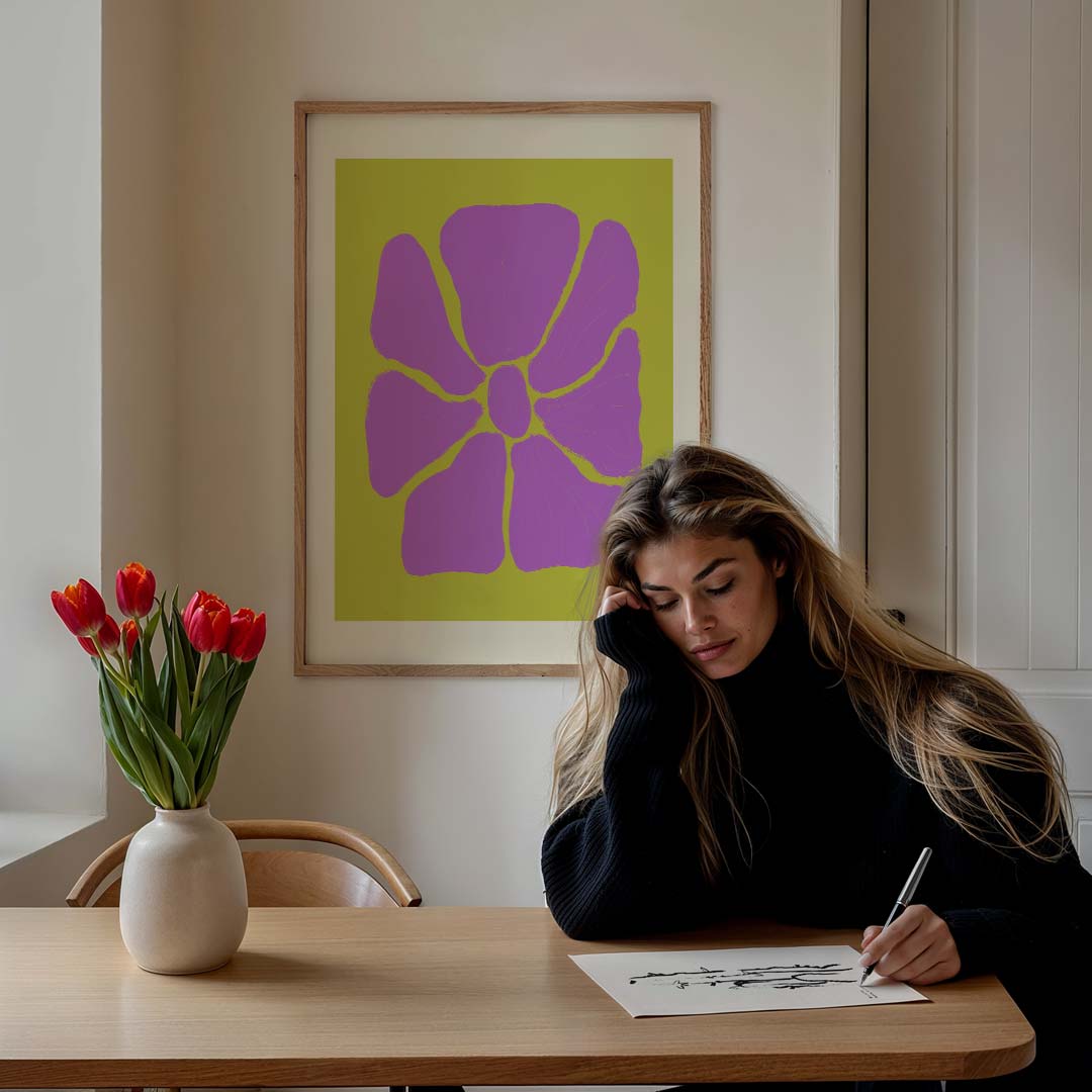 Bloemrijke Abstractie Poster-WallArtistic