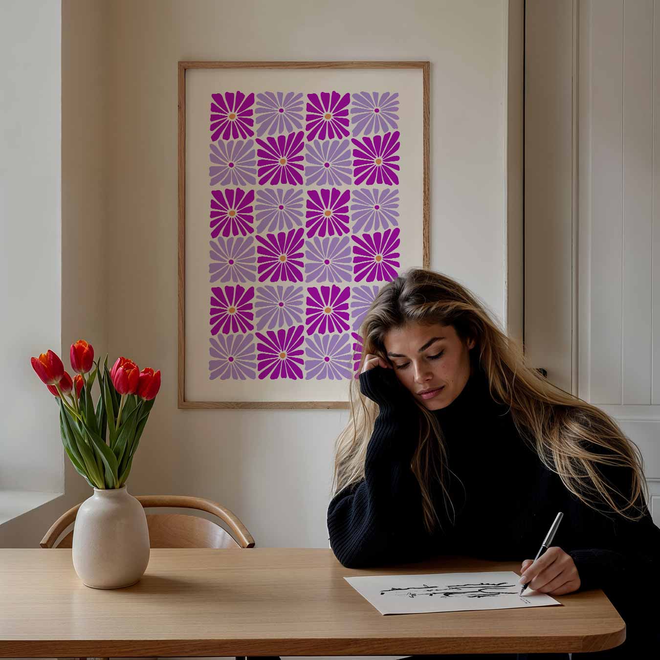 Vrolijke Bloemenpracht Poster