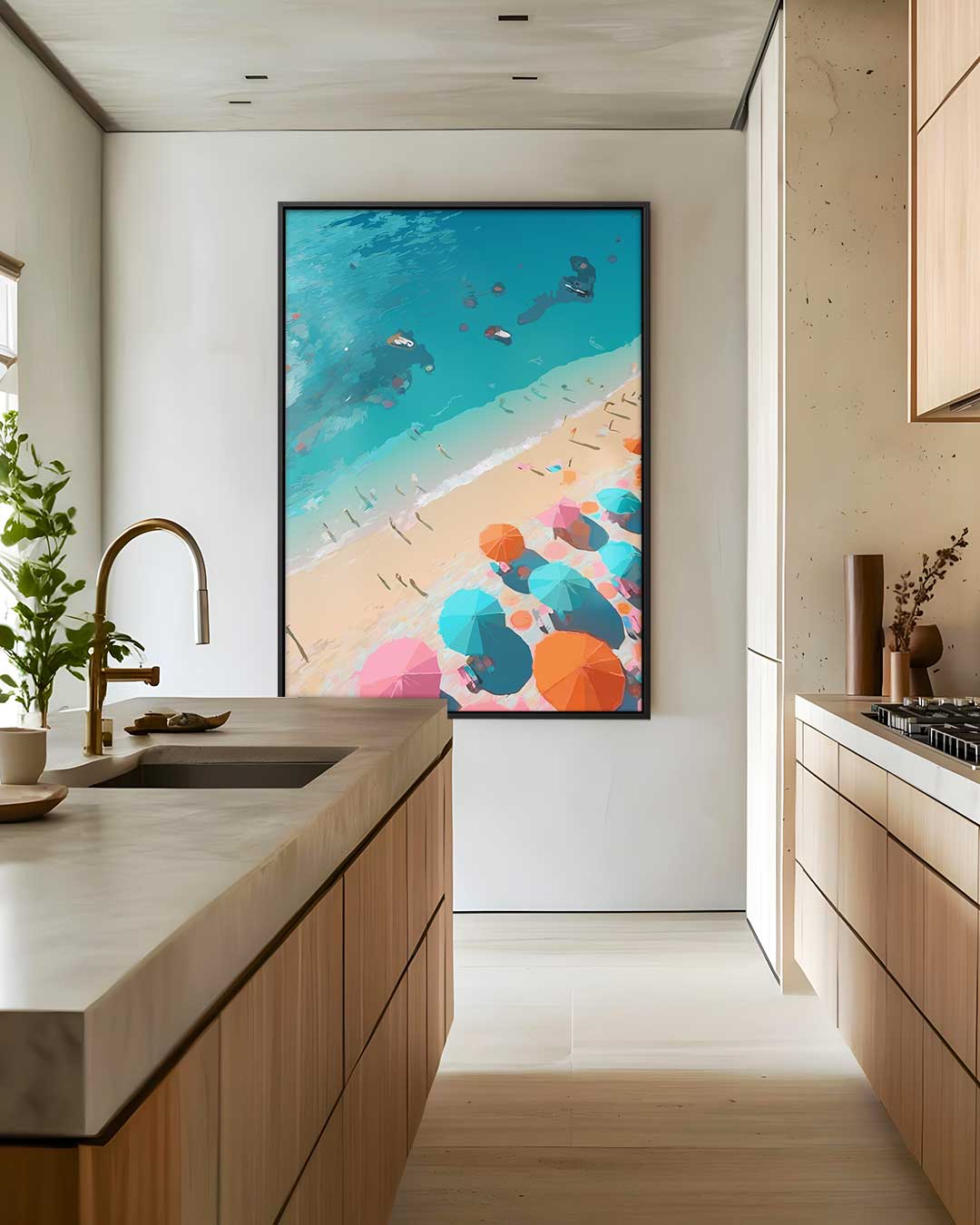 Zomerse Stranddag Kunstwerk-canvas-dibond-plexiglas-wanddecoratie-WallArtistic