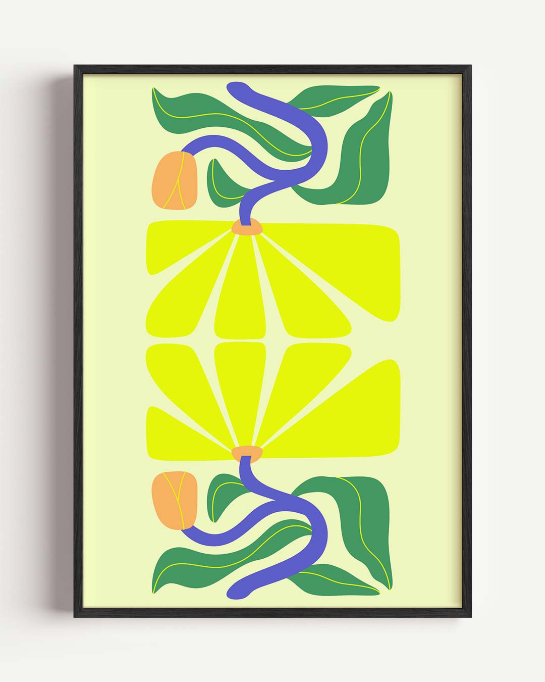 Vrolijke Bloementuin Poster