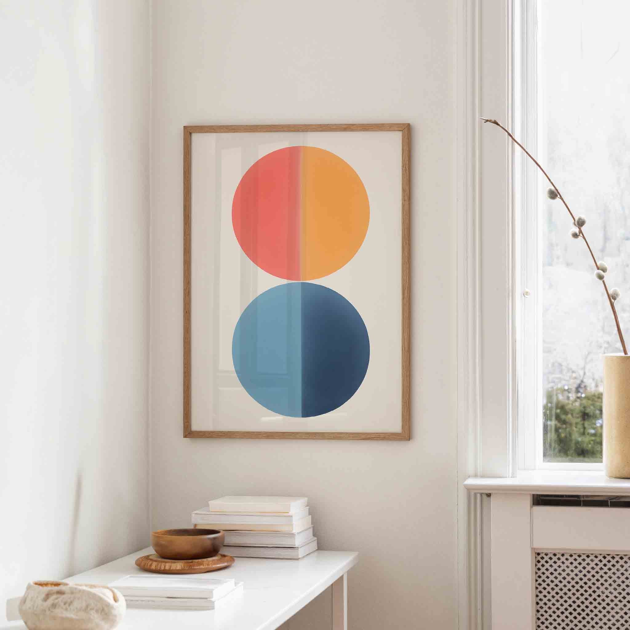 Twee halve cirkels Poster