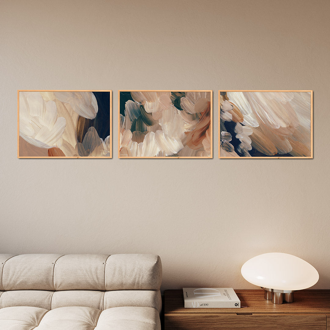 Vloeiende kleurvlakken Posterset