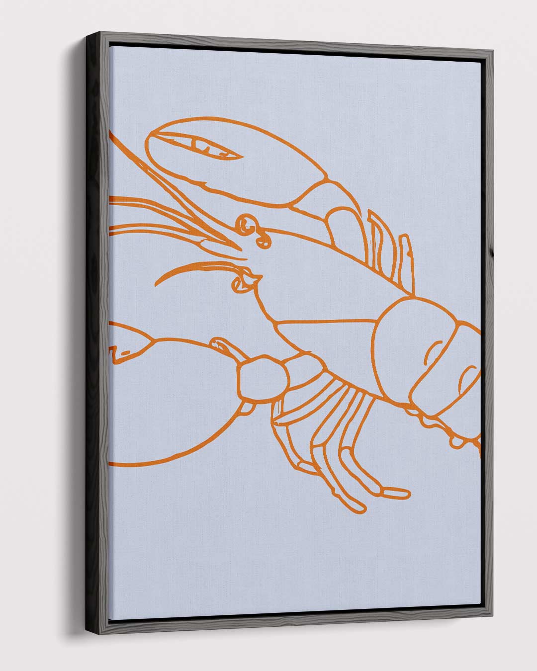 Moderne Oranjekreeft Illustratie Kunstwerk-canvas-dibond-plexiglas-wanddecoratie-WallArtistic