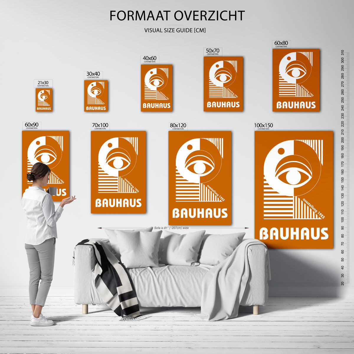 Oog en lijnen Poster
