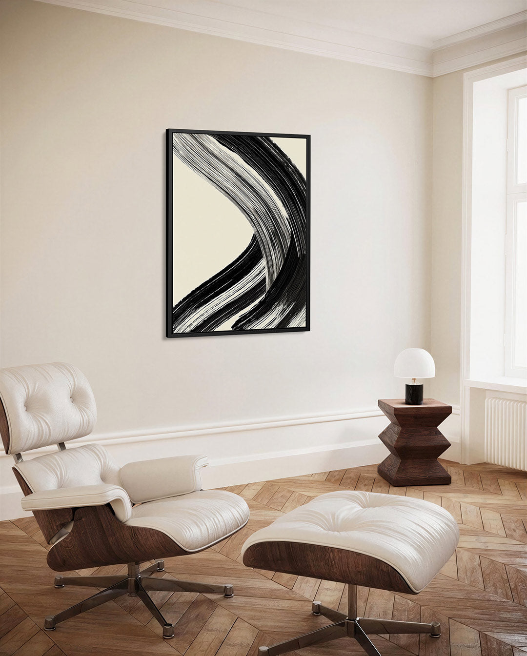 Dynamische borstelslag Kunstwerk