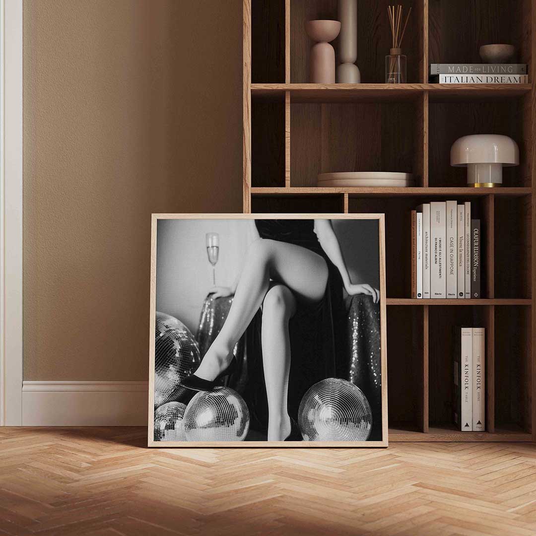 Glanzende disco ballen Poster