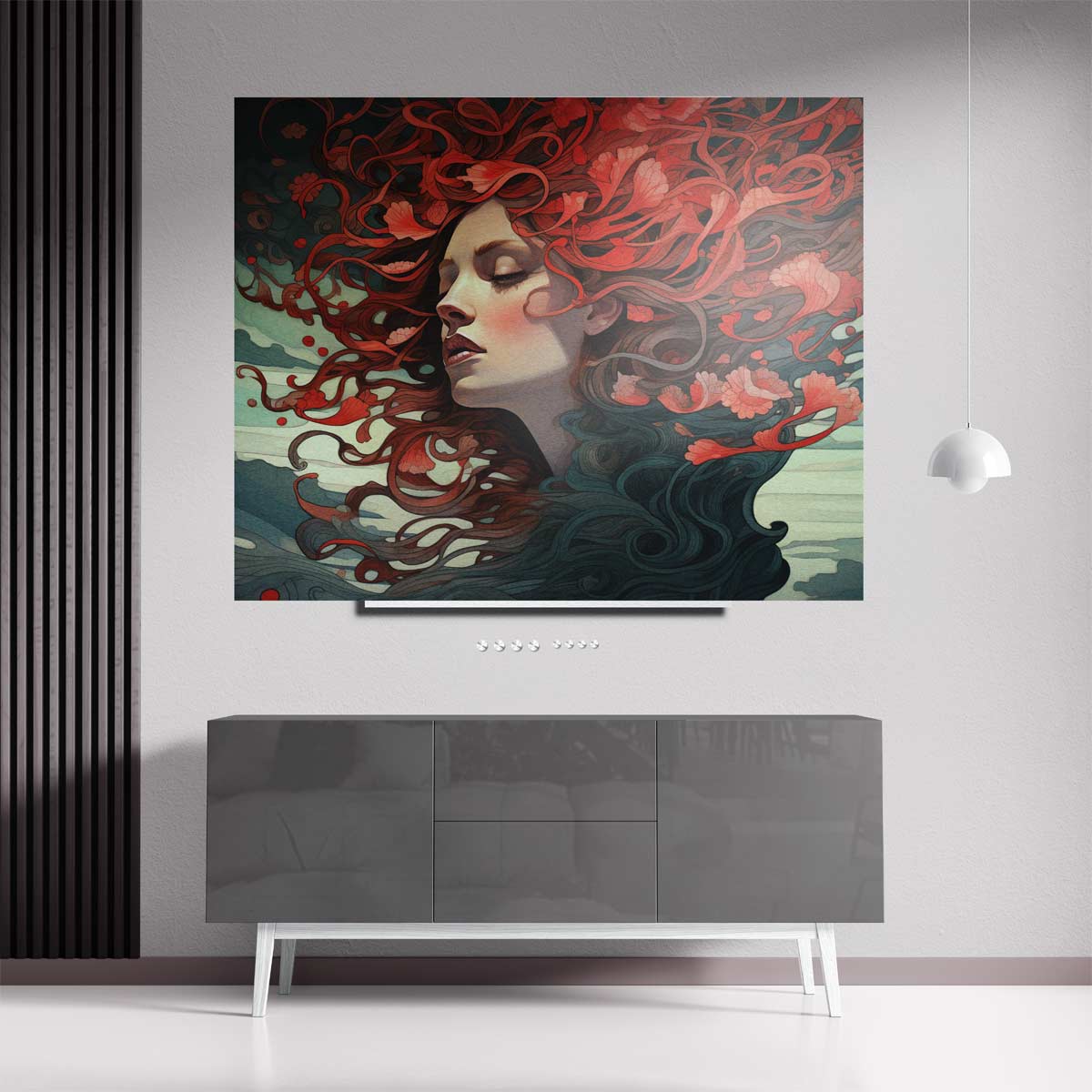 Dromerige Bloemenzee Kunstwerk-canvas-dibond-plexiglas-wanddecoratie-WallArtistic