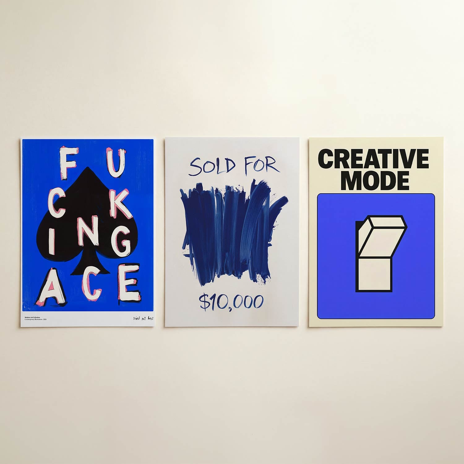 Speelse typografie Posterset