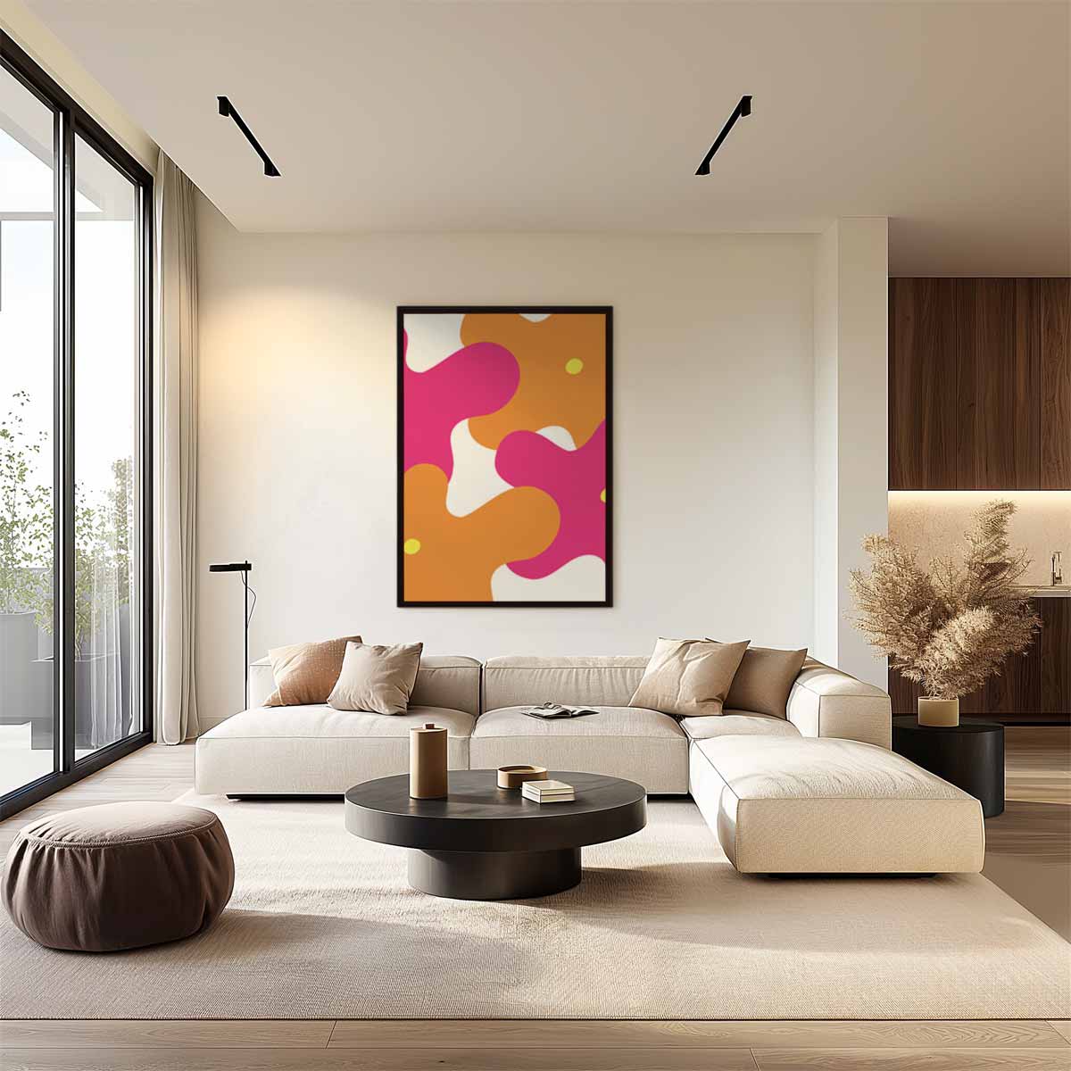 Vrolijke Kleurenexplosie Kunstwerk-canvas-dibond-plexiglas-wanddecoratie-WallArtistic