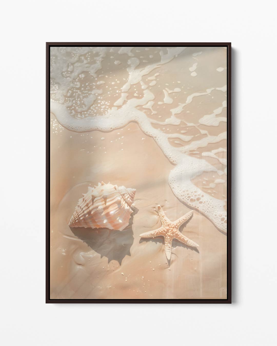 Zeegeheimen in Zacht Bruin Kunstwerk-canvas-dibond-plexiglas-wanddecoratie-WallArtistic