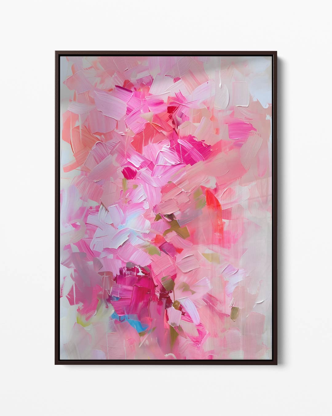 Roze Abstracte Compositie Kunstwerk-canvas-dibond-plexiglas-wanddecoratie-WallArtistic