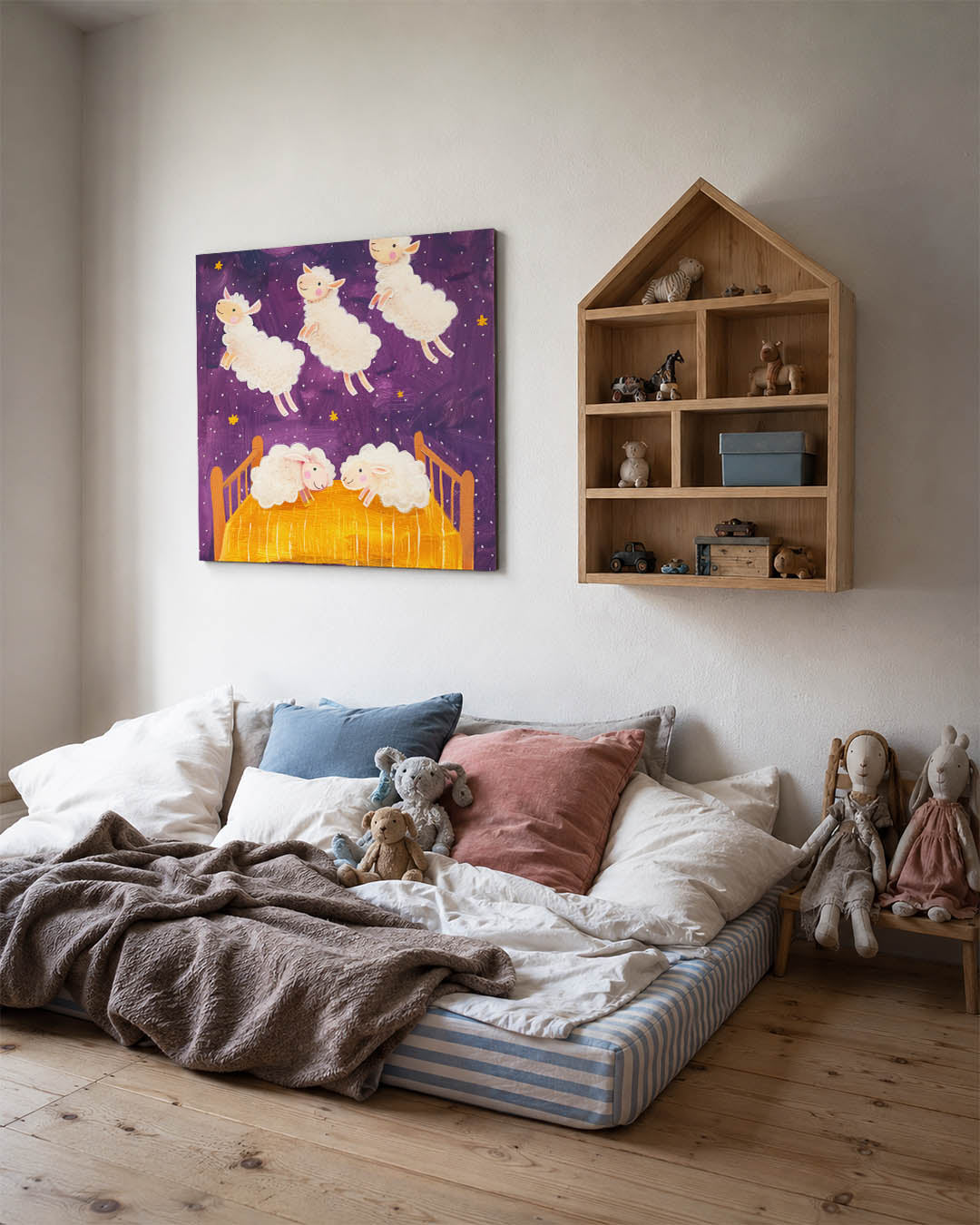 Dromerige slaapscène Kunstwerk