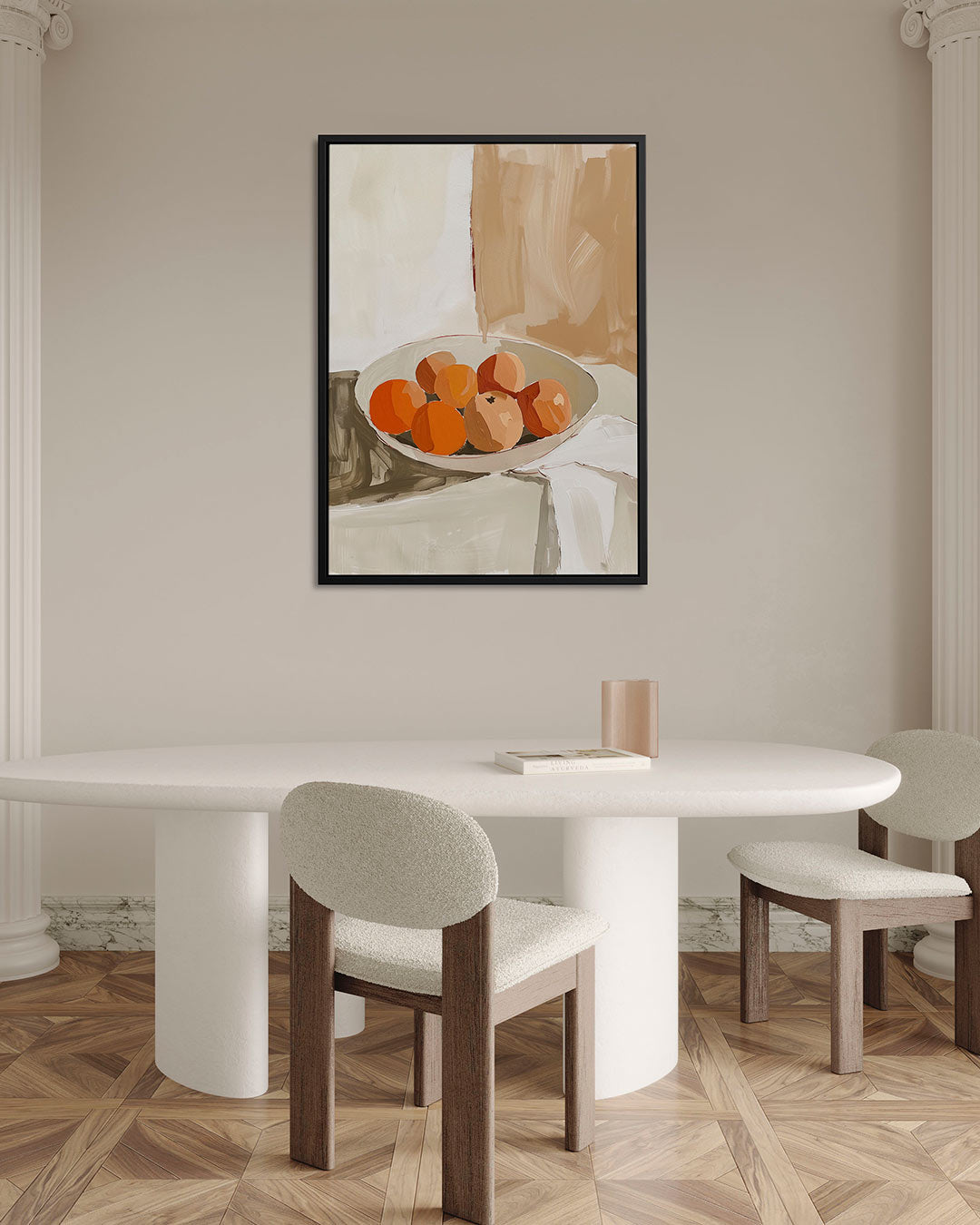 Fruit in schaal Kunstwerk