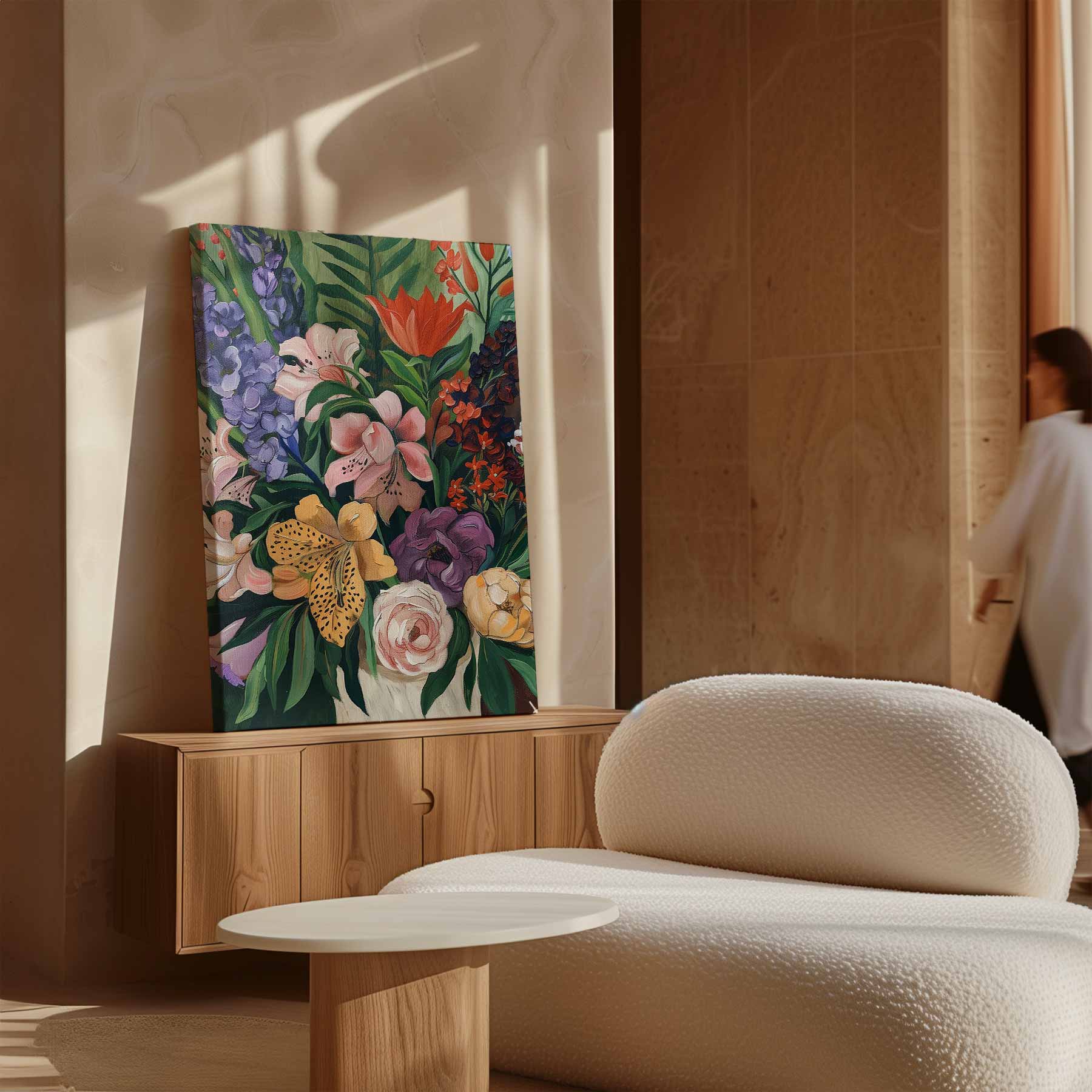 Bloemrijke Fantasie Kunstwerk-canvas-dibond-plexiglas-wanddecoratie-WallArtistic