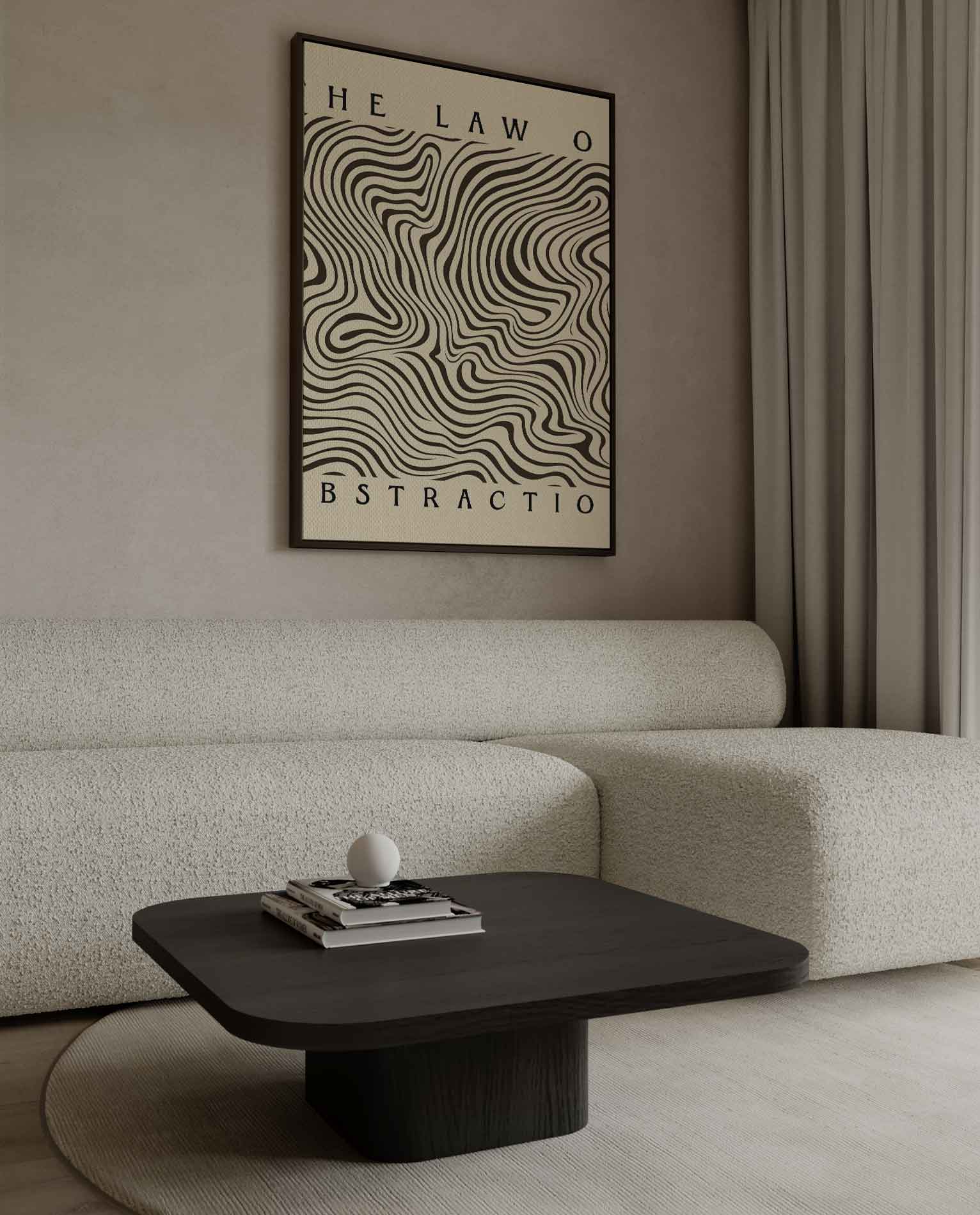Golven van Abstractie Kunstwerk-canvas-dibond-plexiglas-wanddecoratie-WallArtistic