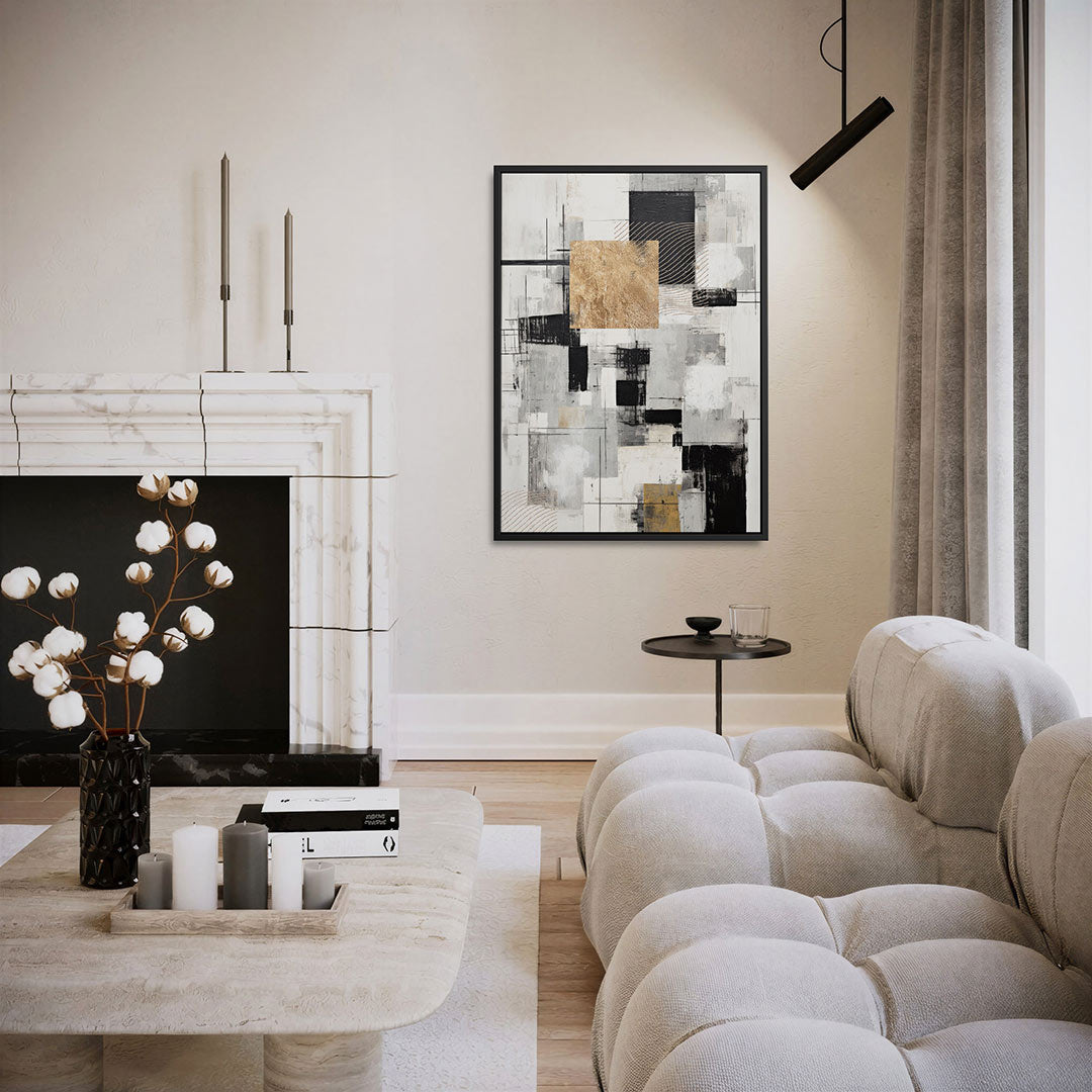 Geometrische compositie Kunstwerk