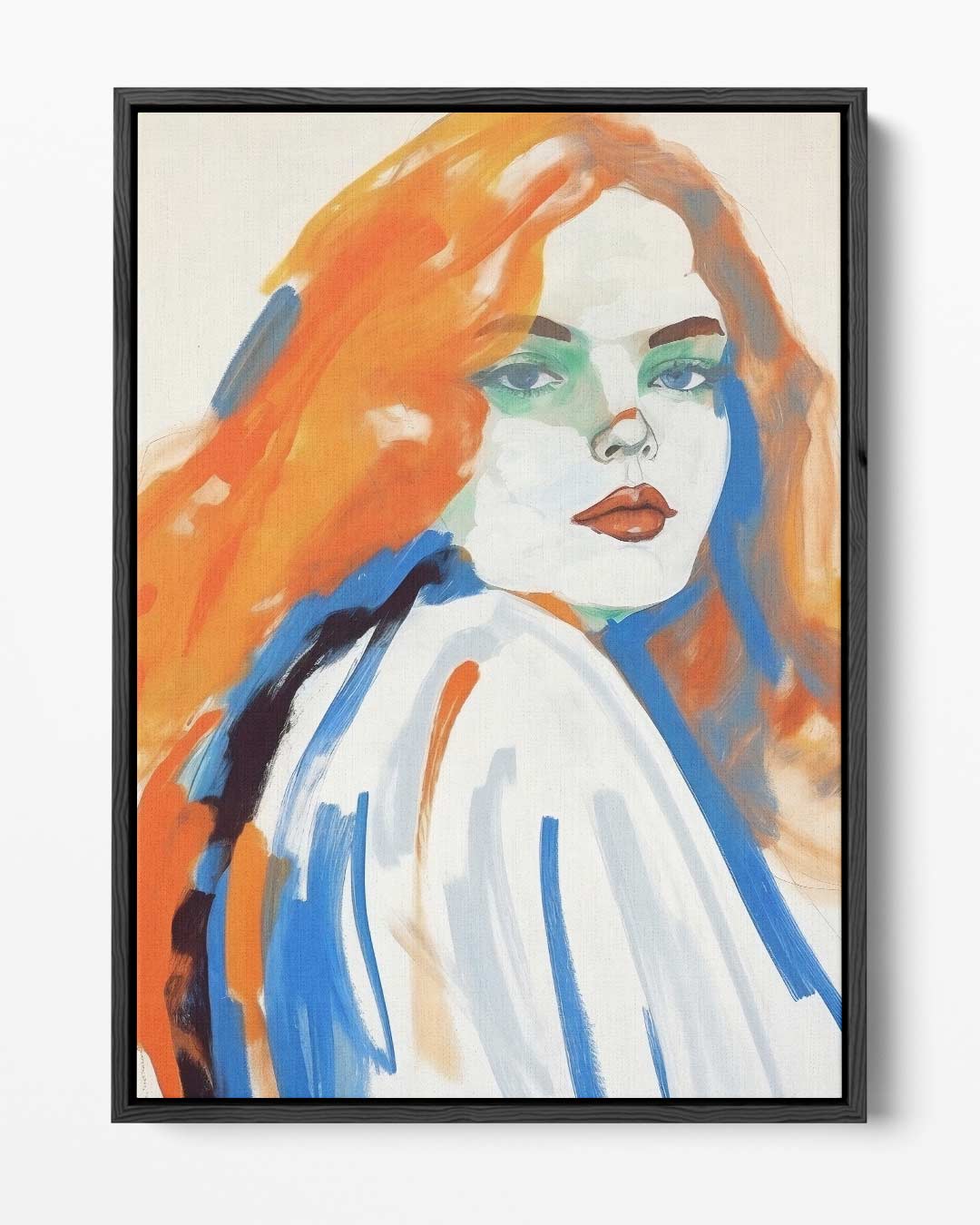 Dromerige Tinten: Vrouw in Kleur Kunstwerk-canvas-dibond-plexiglas-wanddecoratie-WallArtistic