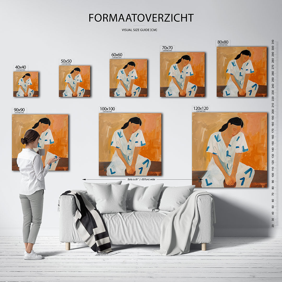 Dromerige vrouw Kunstwerk
