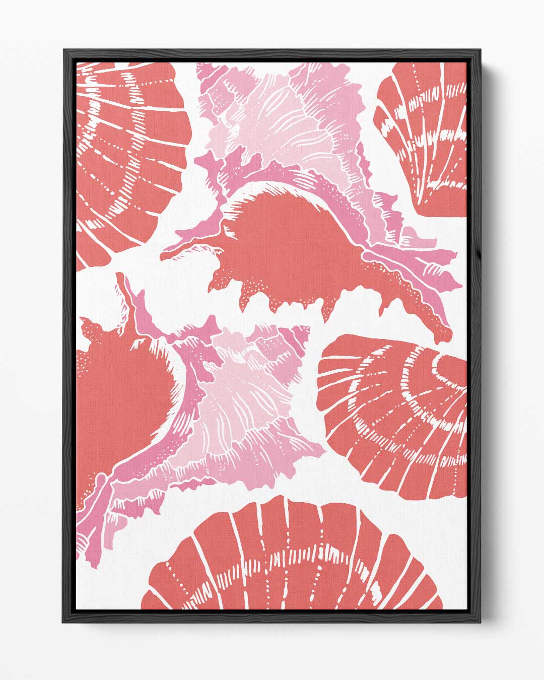 Zee Schelp Patroon Kunstwerk-canvas-dibond-plexiglas-wanddecoratie-WallArtistic