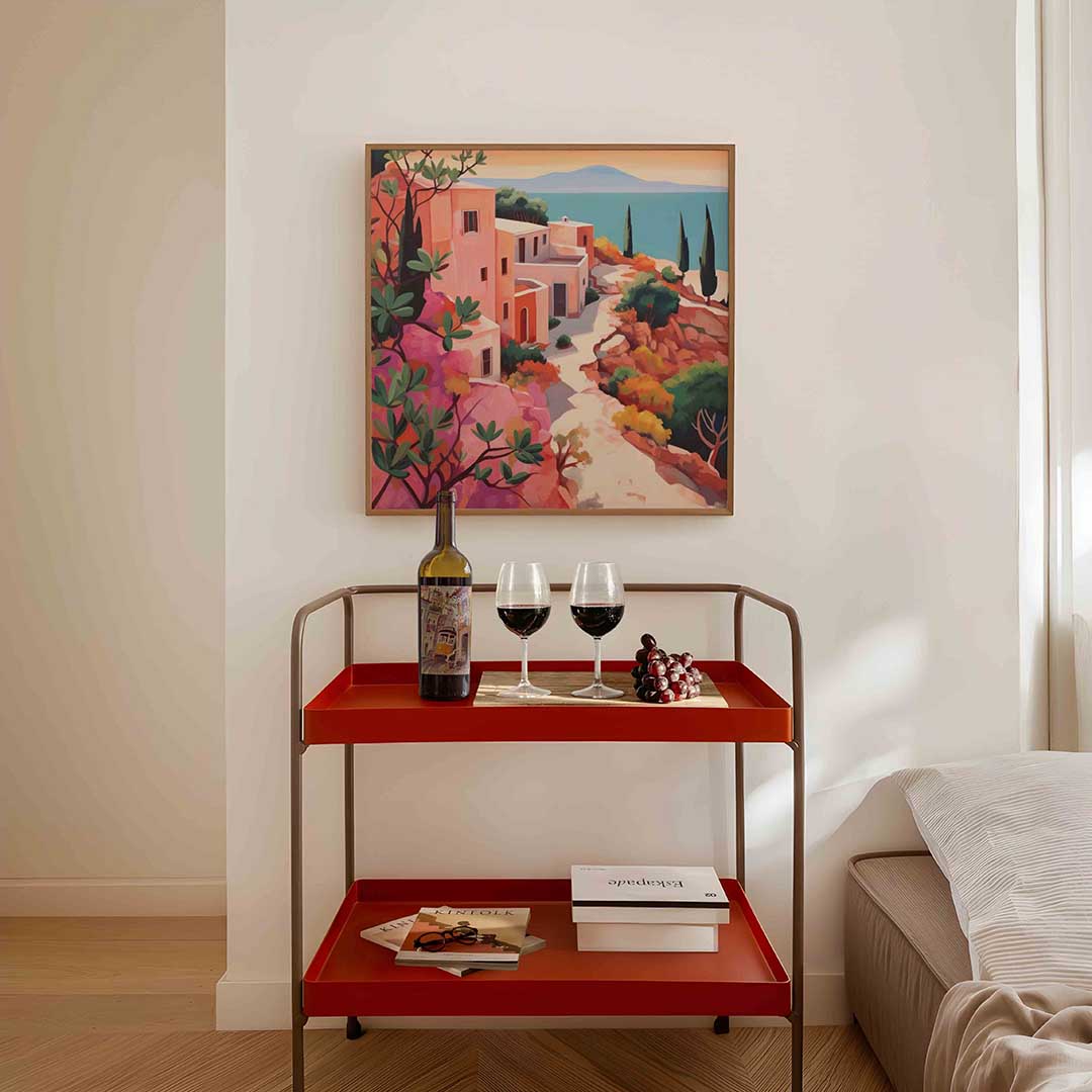 Mediterrane huizen Poster