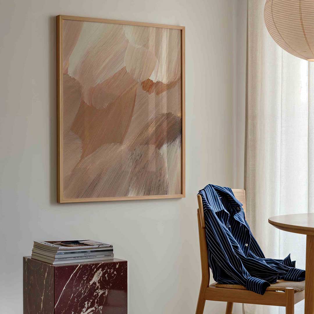 Abstracte penseelstreken Poster