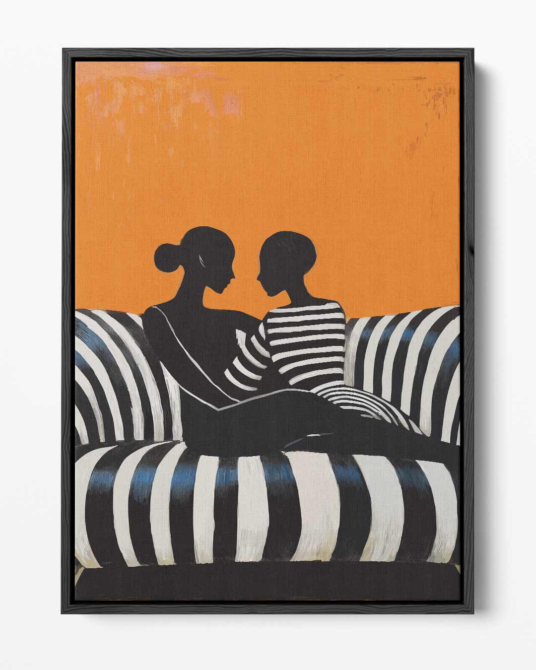 Samenspel van Silhouetten Kunstwerk-canvas-dibond-plexiglas-wanddecoratie-WallArtistic