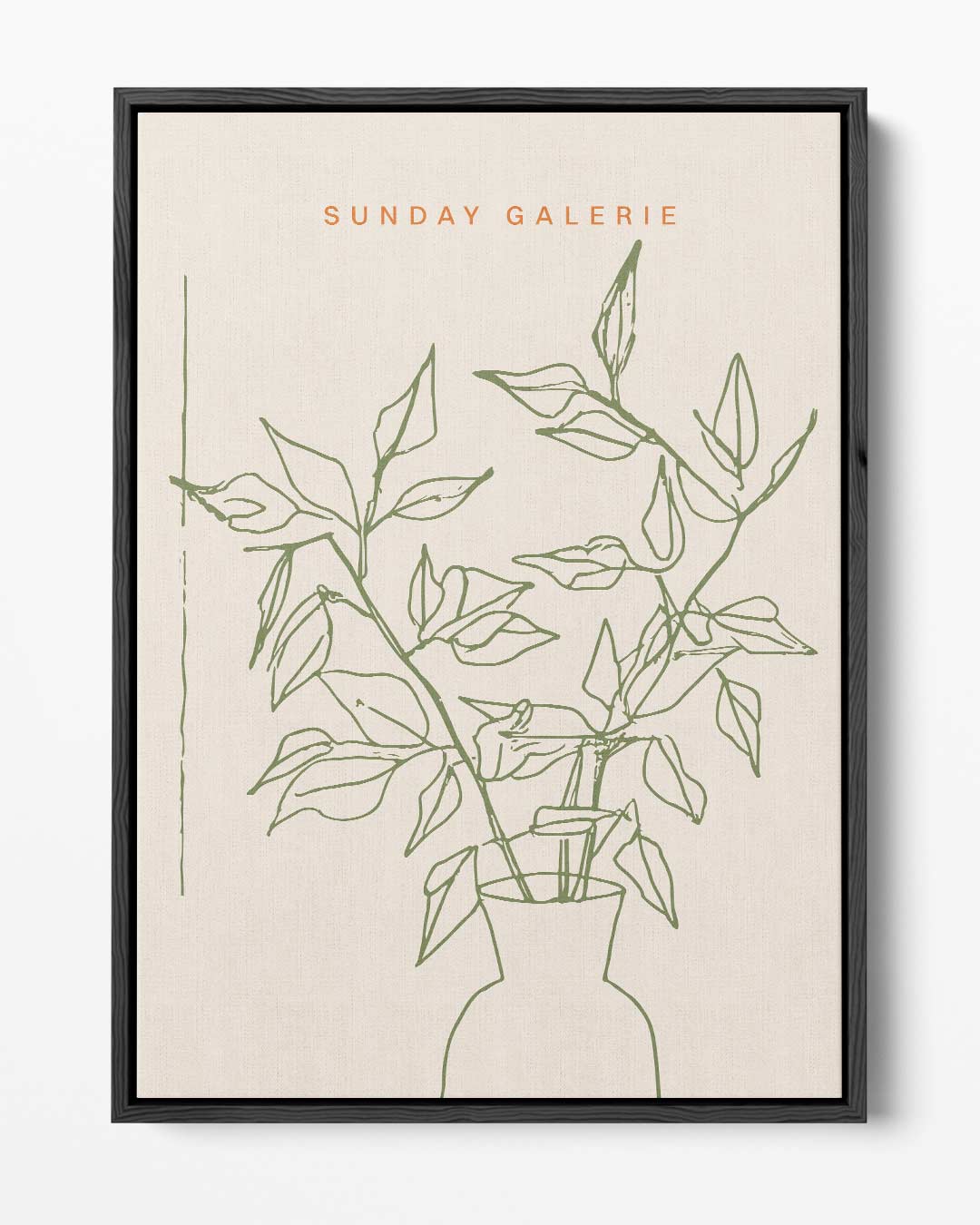 Botanische Lijntekening op Canvas Kunstwerk-canvas-dibond-plexiglas-wanddecoratie-WallArtistic
