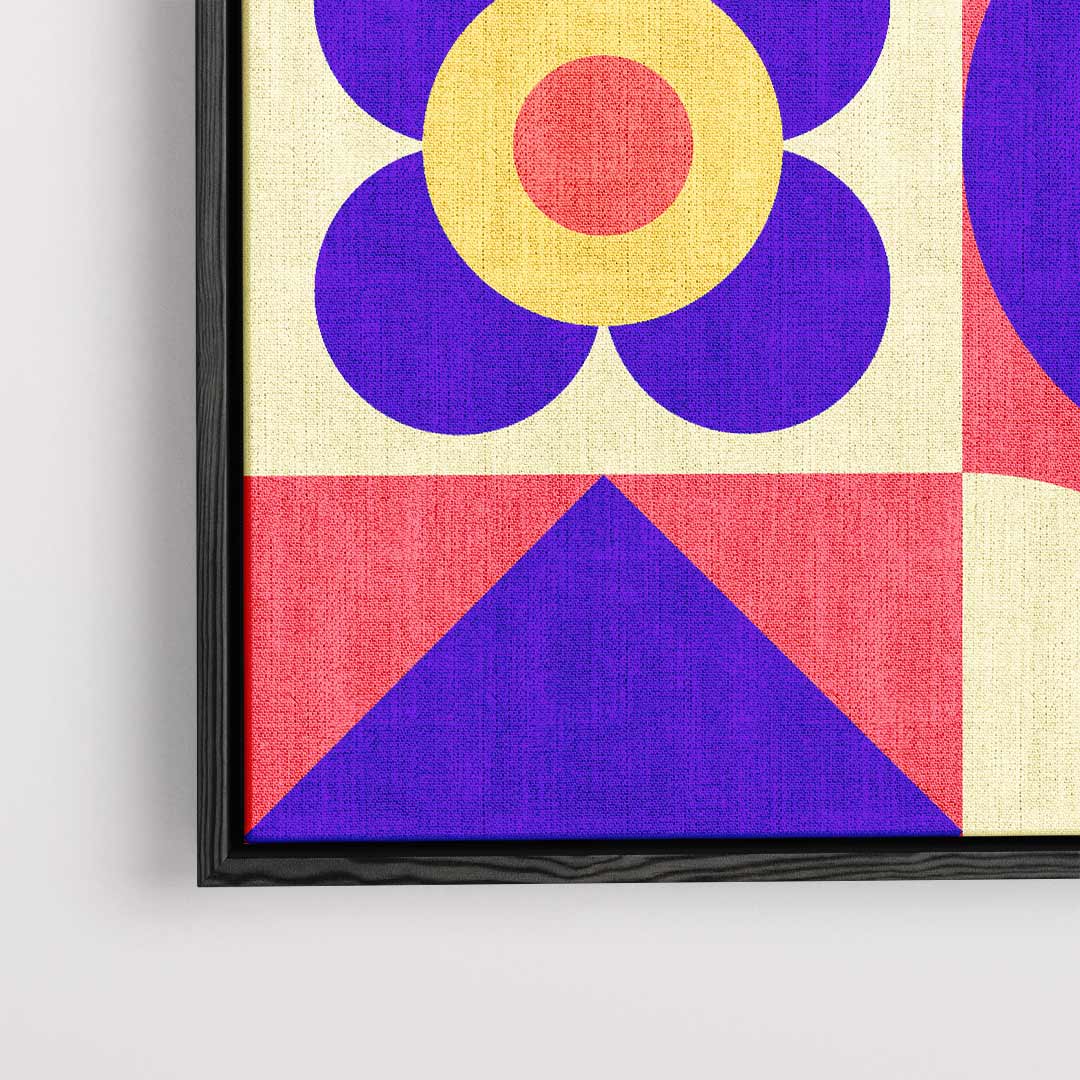 Retro Geometrische Print Kunstwerk-canvas-dibond-plexiglas-wanddecoratie-WallArtistic