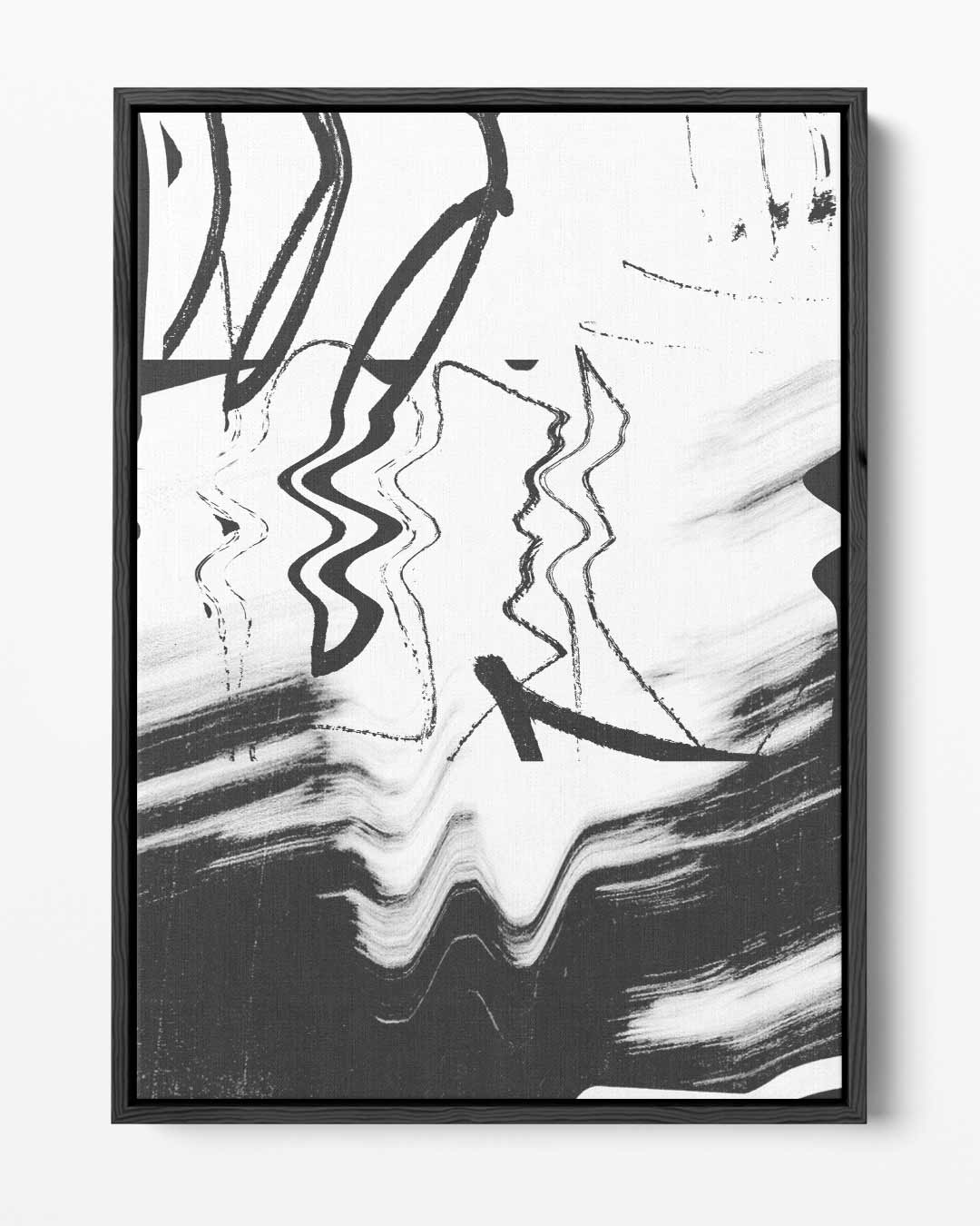 Modern Abstracte Zwart-Wit Print Kunstwerk-canvas-dibond-plexiglas-wanddecoratie-WallArtistic