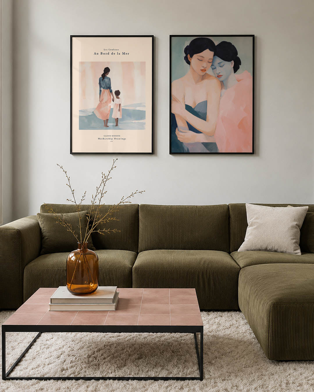 Zachte kleurvlakken Posterset
