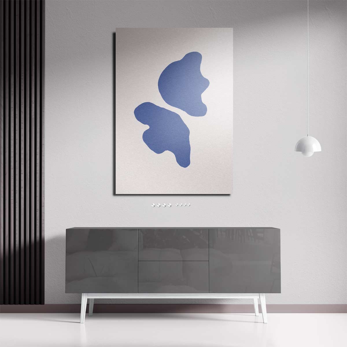 Speelse Paarse Vormen Kunstwerk-canvas-dibond-plexiglas-wanddecoratie-WallArtistic