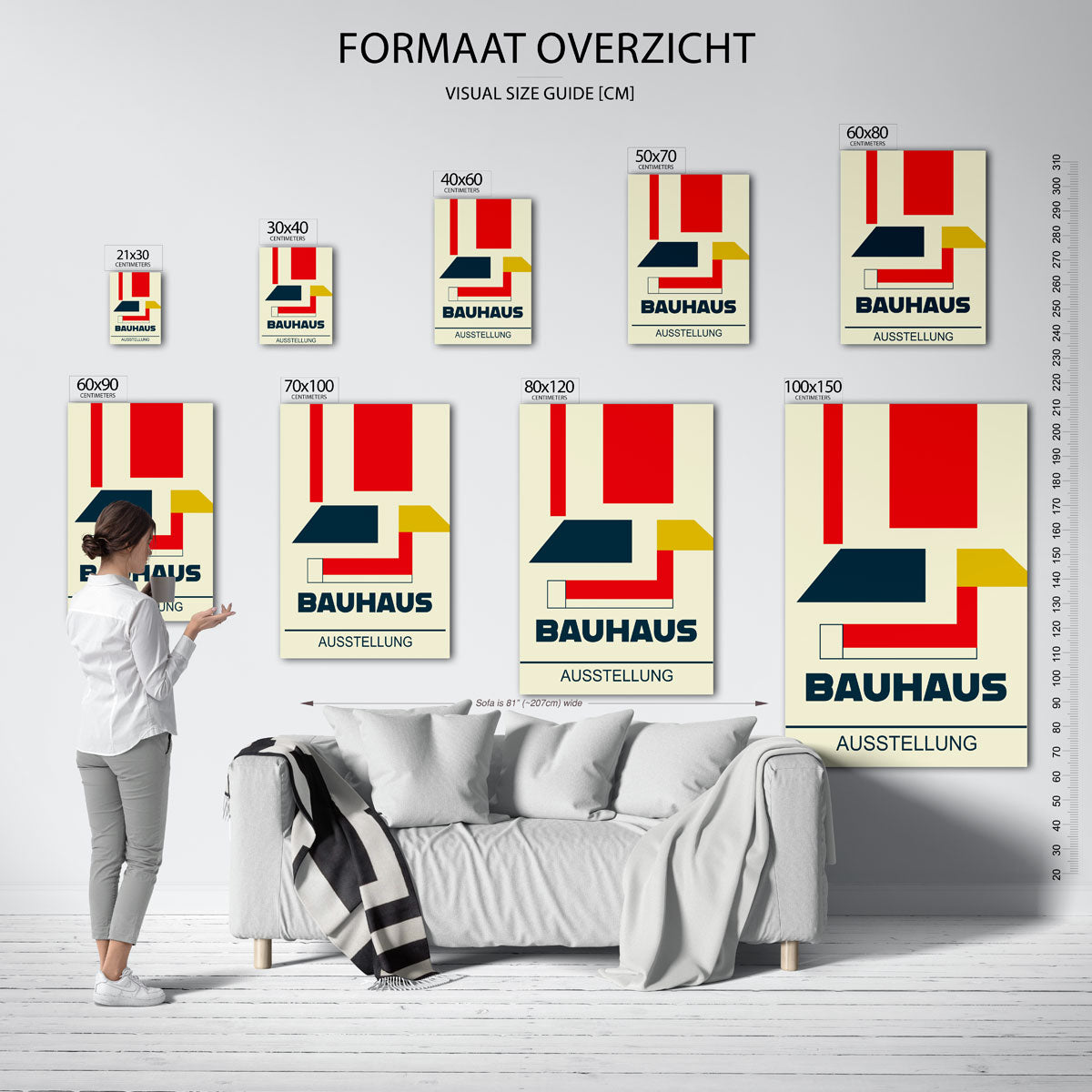 Kleurvlakken en lijnen Poster