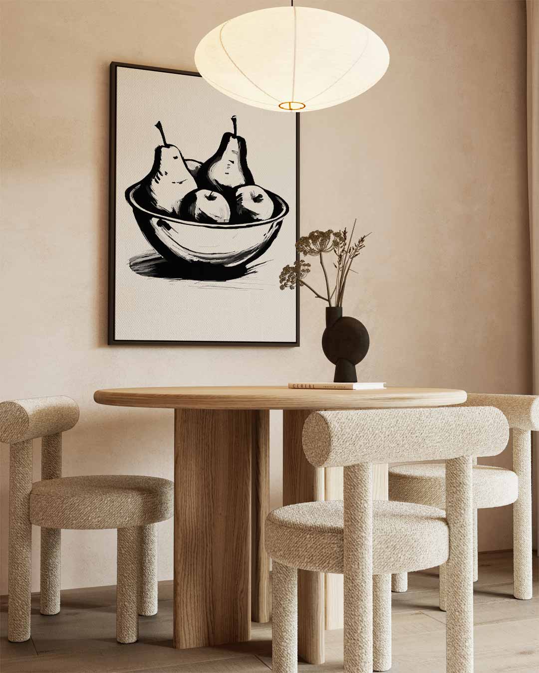 Moderne Fruitstilleven Illustratie Kunstwerk-canvas-dibond-plexiglas-wanddecoratie-WallArtistic