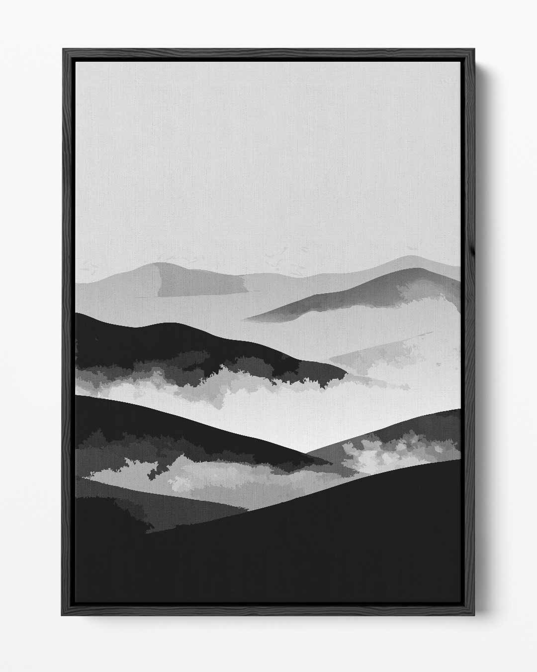 Mystieke Bergsilhouetten Kunstwerk-canvas-dibond-plexiglas-wanddecoratie-WallArtistic