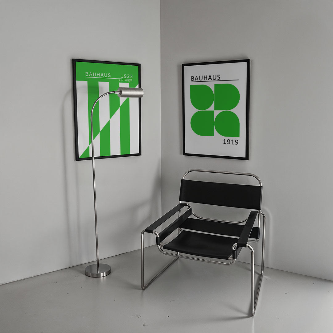 Groene lijnenspel Posterset