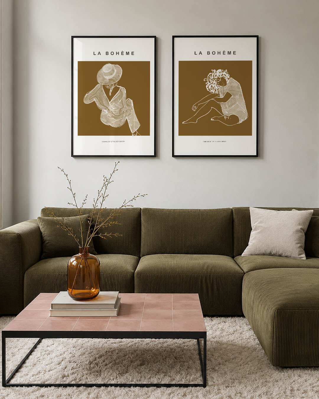 Vrouwelijke contouren Posterset