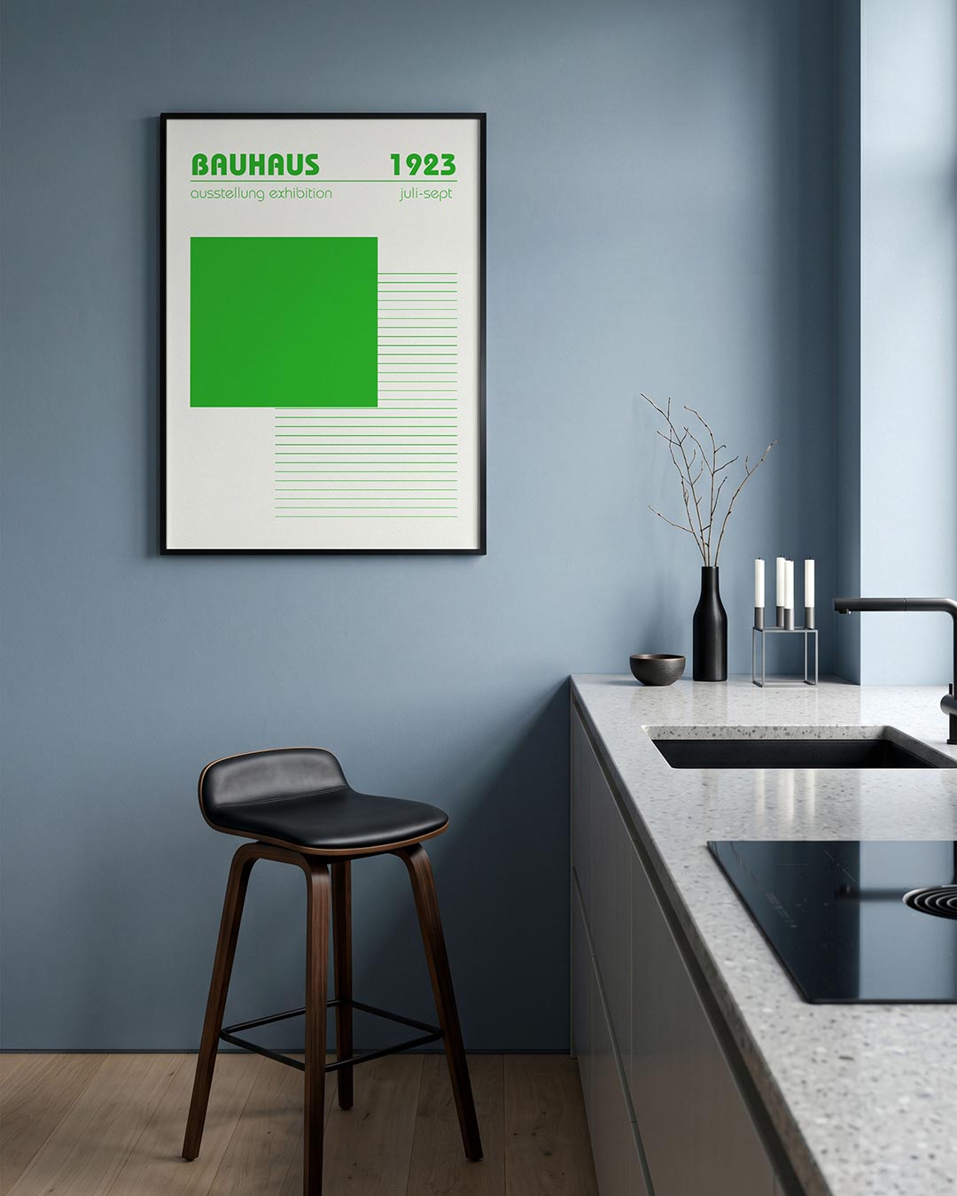 Groene vlakken Poster