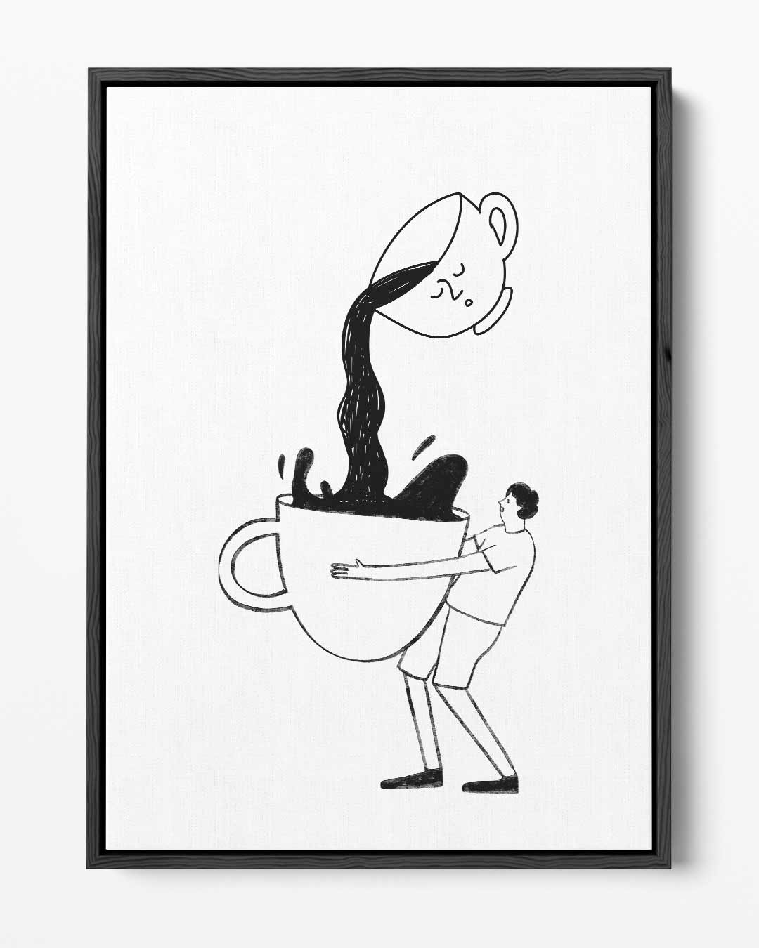 Reusachtige Koffiekop Fantasie Kunstwerk-canvas-dibond-plexiglas-wanddecoratie-WallArtistic