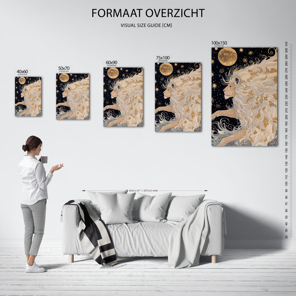 Dromerige leeuw Kunstwerk