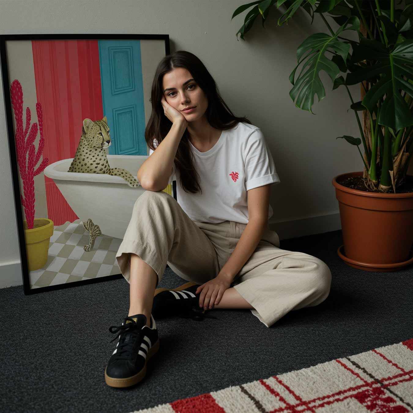 Speelse Safari Badkamer Poster