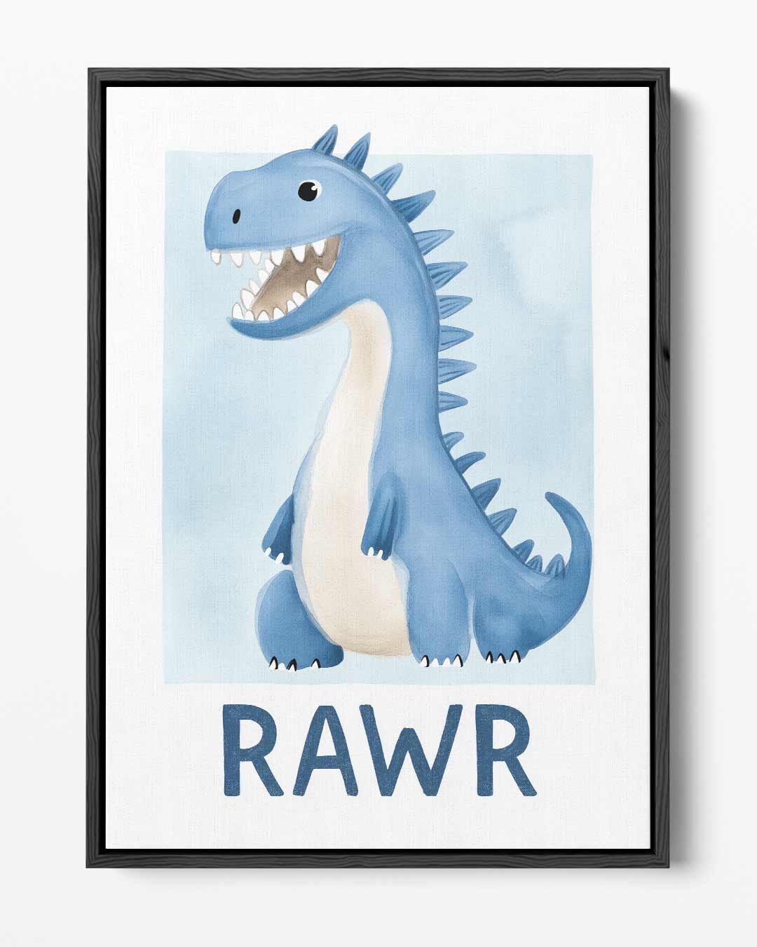 Vrolijke Dino Poster Kunstwerk-canvas-dibond-plexiglas-wanddecoratie-WallArtistic