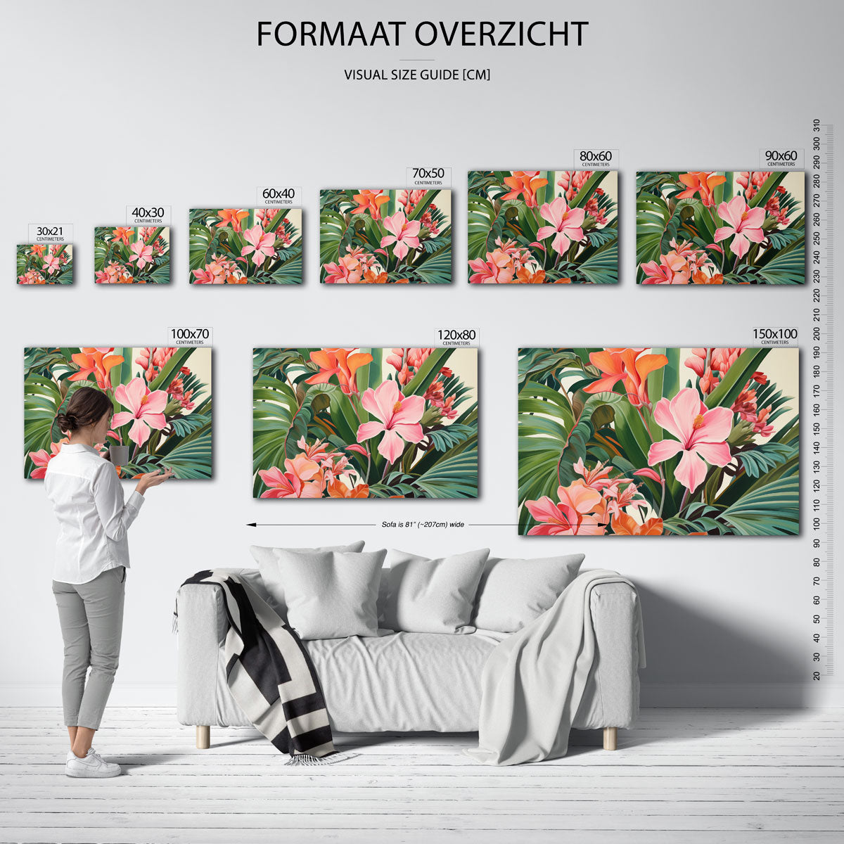 Bloemen en bladeren Poster