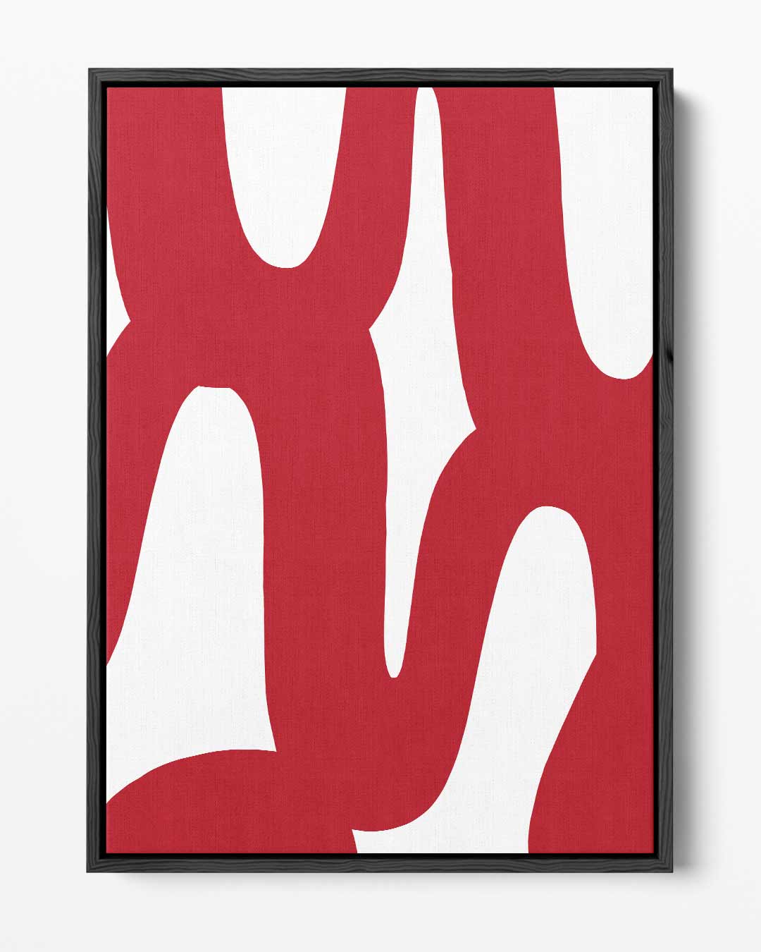 Speelse Rode Bochten Kunstwerk-canvas-dibond-plexiglas-wanddecoratie-WallArtistic