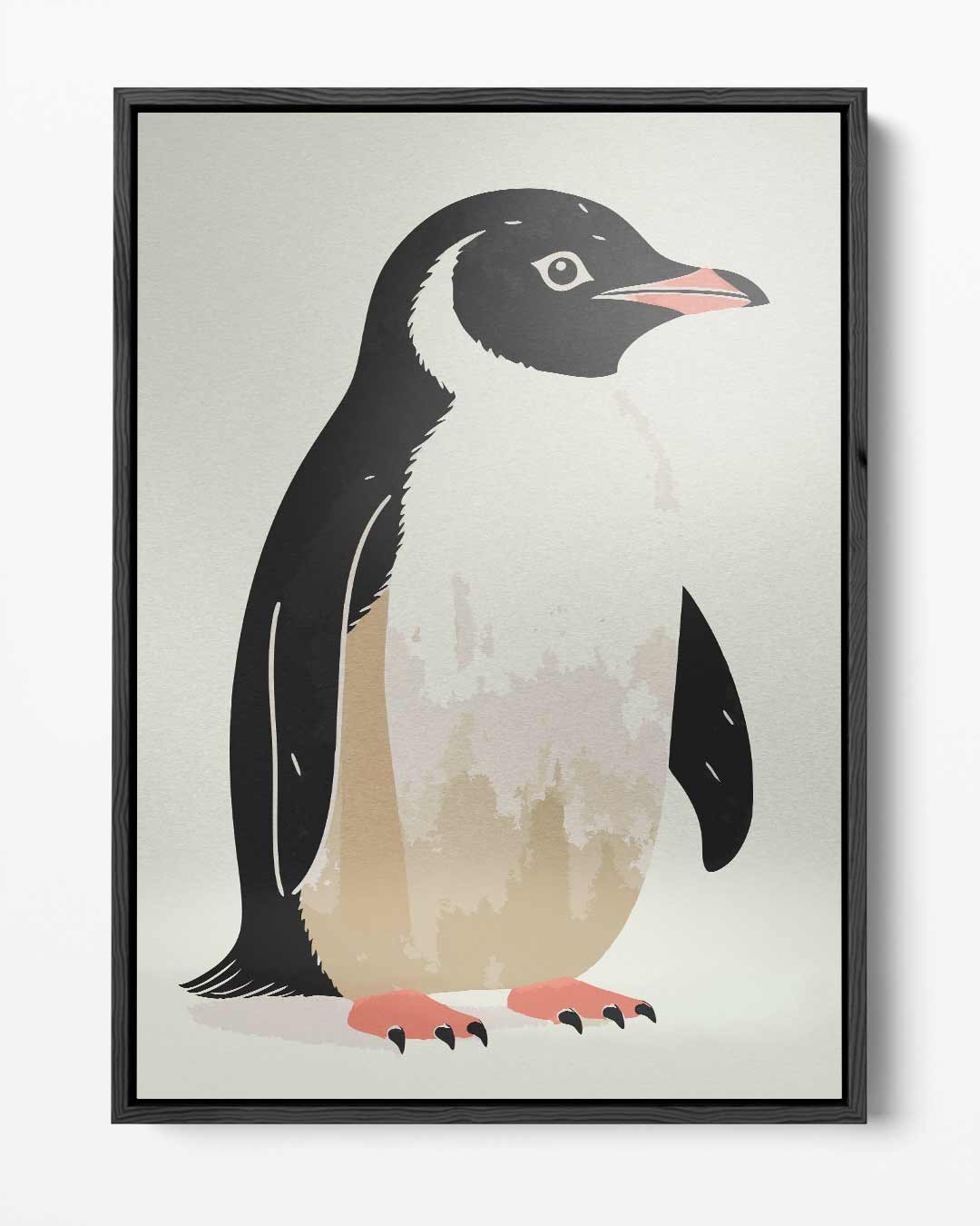 Stijlvolle Pinguïn Illustratie Kunstwerk-canvas-dibond-plexiglas-wanddecoratie-WallArtistic