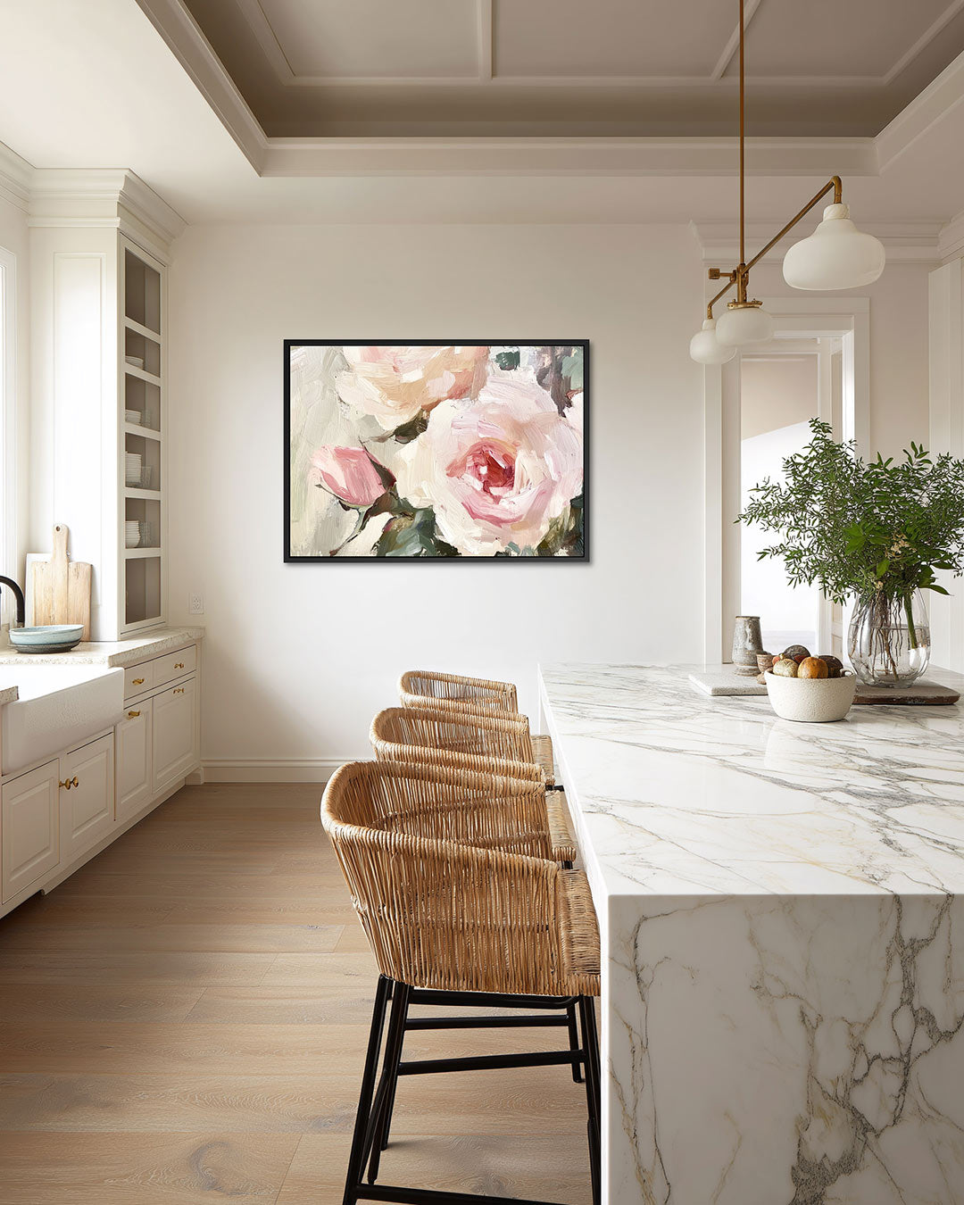 Bloemrijke penseelstreken Kunstwerk